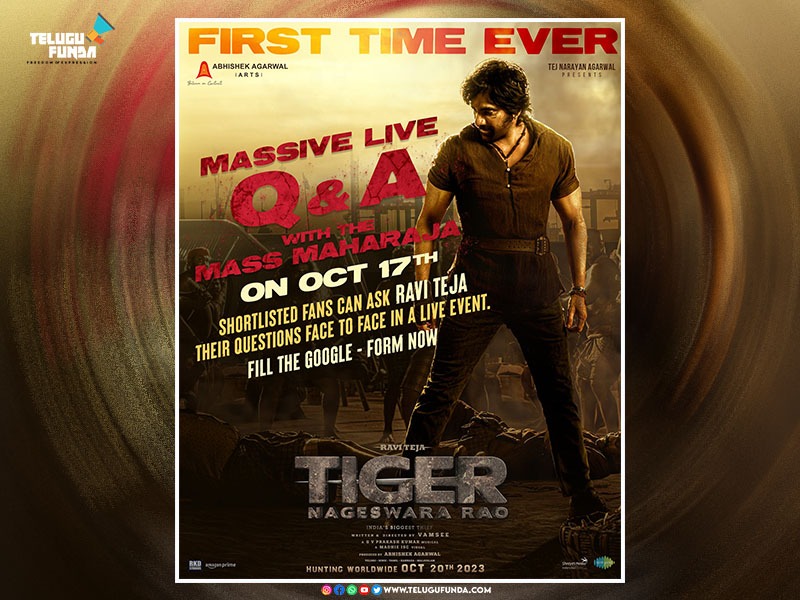 Biggest Live Mass Maharaj Massive Q&A Event For Raviteja’s Fans