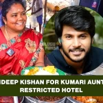 Sandeep Kishan Stands Up for Empowrment of Kumari food bussiness