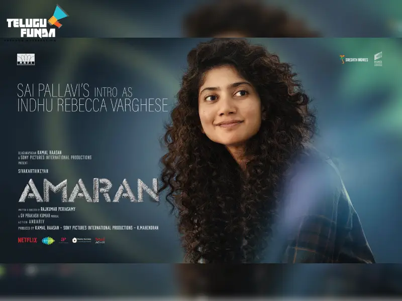 Sai Pallavi is Indhu Rebecca Varghese in 'Amaran'